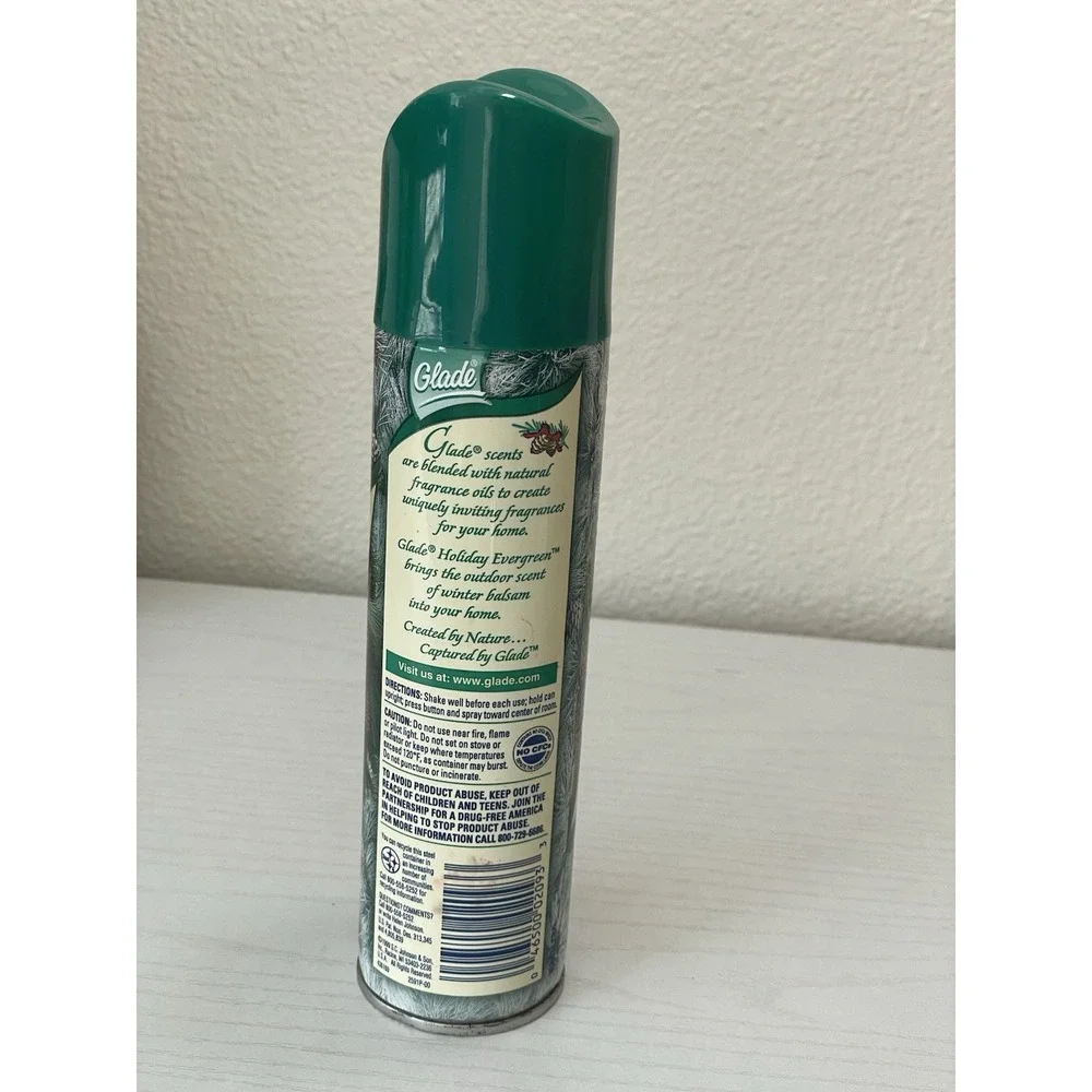 Vintage 2002 Glade Holiday Evergreen Air Freshener Spray‎ Half Full